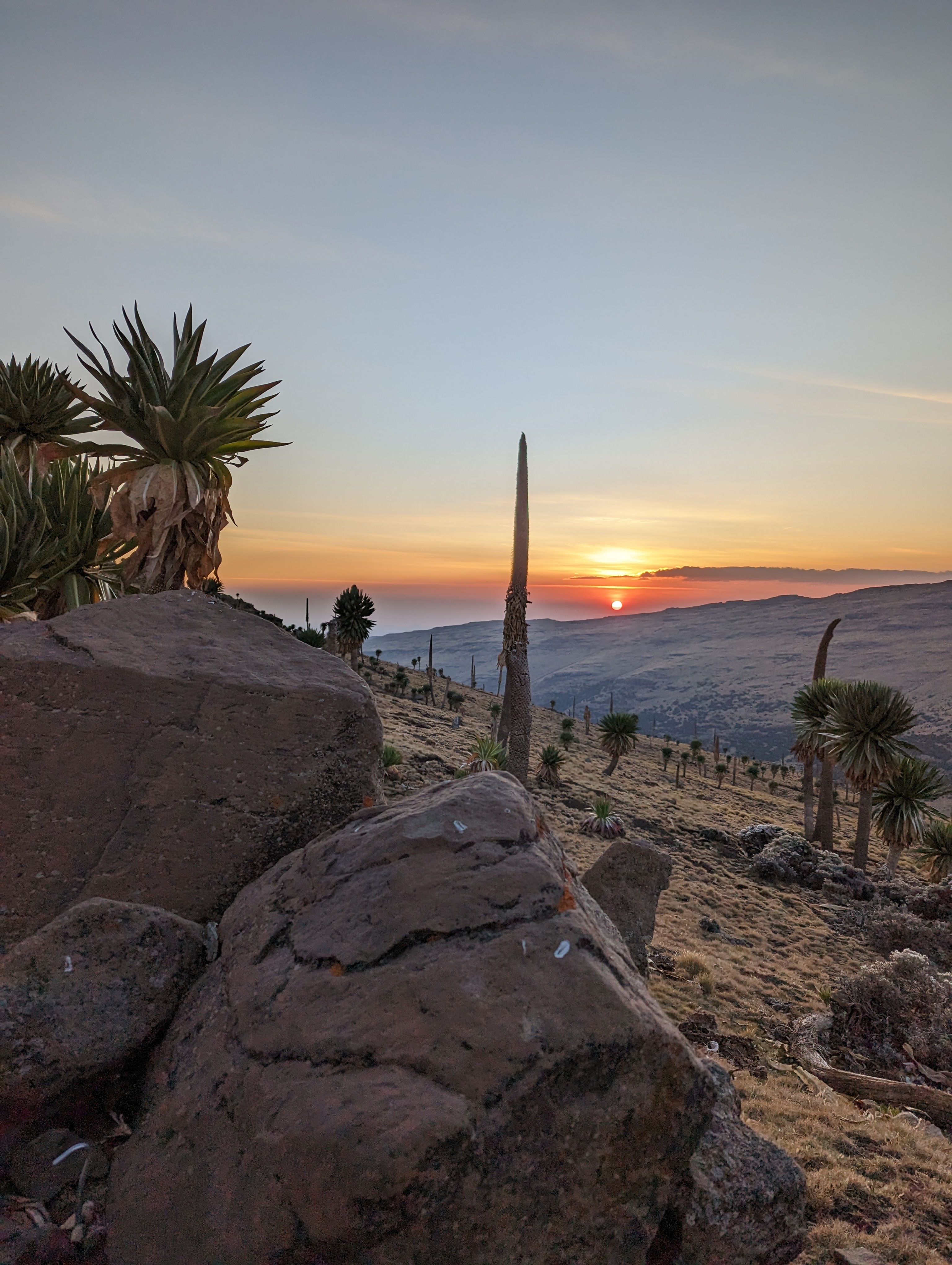 The sun sets over the Simien Mountains, Northern Ethiopia @ Jorgelina Marino.