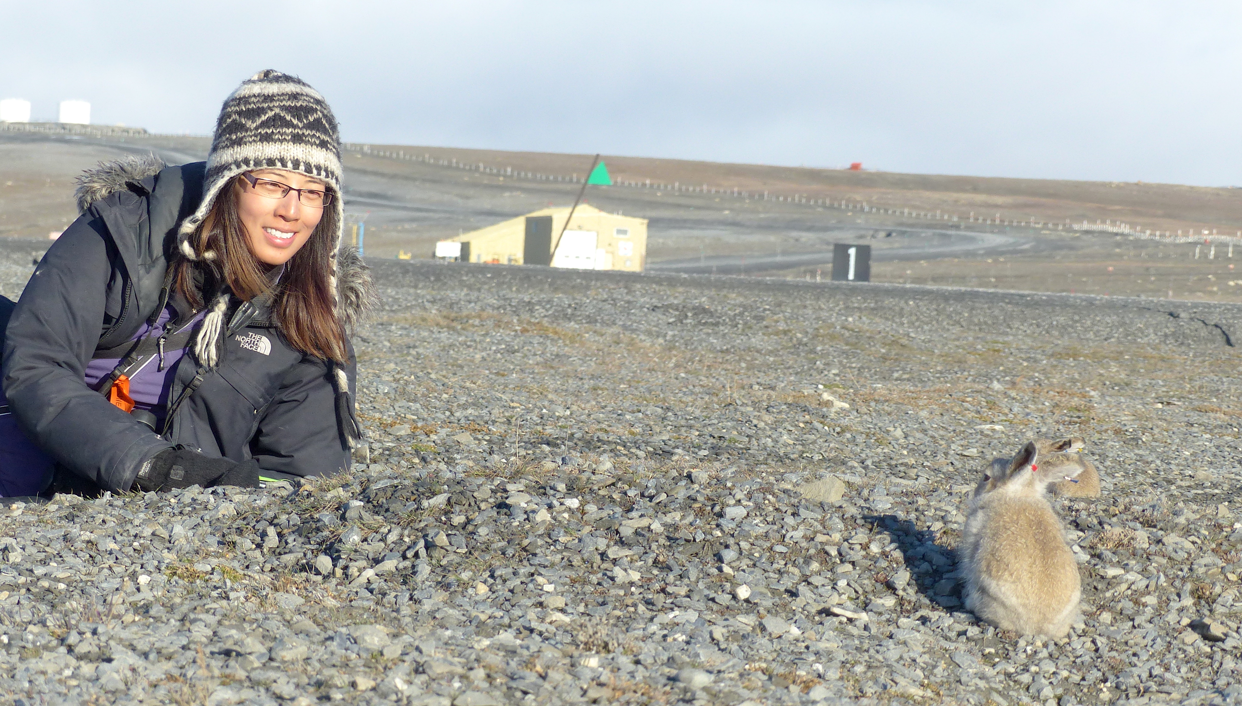 Dr Sandra Lai at work in the Arctic